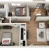 Floor plan: Two Bedroom One Bath