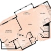 Floor plan: Portland Flats A4 1 Bed 1 Bath