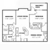 Floor plan: 2 Bedroom/2 Bath B