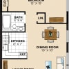 Floor plan: One Bedroom