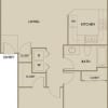 Floor plan: Two Bedroom B1B