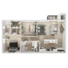 Floor plan: 2x2 - B3 Renovated
