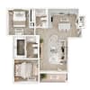 Floor plan: 2 BR - Arbor Overlook