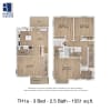 Floor plan: TH1a | 3 Bed | 2.5 Bath | 60