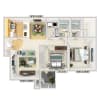 Floor plan: B1 - Jefferson