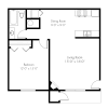 Floor plan: 1 Bedroom