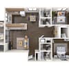 Floor plan: 2 Bedroom - 2 Bath Downstairs