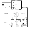 Floor plan: 2x2 MKT