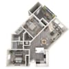 Floor plan: 2x2 E