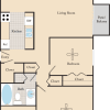 Floor plan: 2 Bed, 1 Bath B2