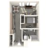 Floor plan: 1x1 B