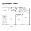 Floor plan: 2 Bedroom 2 Bath