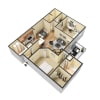 Floor plan: B - Doubles