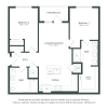 Floor plan: The Williams | 2 Bed | 2 Bath