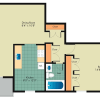 Floor plan: 1 Bedroom 1 Bath A