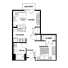 Floor plan: Junior One Bedroom