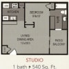 Floor plan: Studio