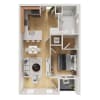 Floor plan: Apartment Type 1b