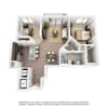 Floor plan: 1 Bed/1 Bath Den-B02