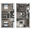 Floor plan: 2X1.5