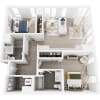 Floor plan: 2x2 Floor Plan 8