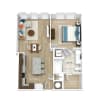 Floor plan: 1x1B