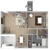 Floor plan: One Bedroom / One Bath