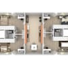 Floor plan: Studio with Shared Bathroom