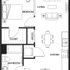 Floor plan: U2 Open One Bed