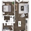 Floor plan: 1 Bed 1 Bath