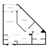 Floor plan: 1x1 A2