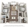 Floor plan: Two Bedroom B1