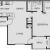 Floor plan: 1 BR 1 BA