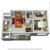 Floor plan: 1Bedroom   1Bathroom