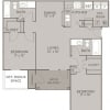 Floor plan: 2 Bedroom - Renovated