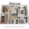 Floor plan: 1x1 A