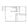 Floor plan: 2 Bedroom, 1 Bath A - 1100 Lincoln Ave