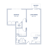 Floor plan: 1 Bed/1 Bath-A3