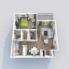 Floor plan: 1 Bedroom 1 Bathroom