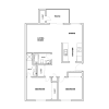 Floor plan: 2x2 910 sqft - Partial