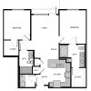 Floor plan: B1 Two Bed  2 Bath