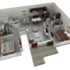 Floor plan: 2 BR Grand Courtyard Garage
