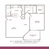 Floor plan: 1bed/1 bath