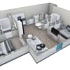 Floor plan: 2-2 BR Horizon Courtyard