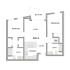 Floor plan: 2br-b
