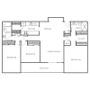 Floor plan: 3 Bedroom Large