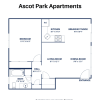 Floor plan: One Bedroom 1 bath