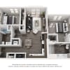 Floor plan: 2 Bedroom 2 Bath - H