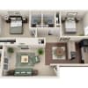 Floor plan: Two Bedroom