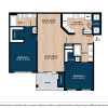 Floor plan: Two Bedroom B1